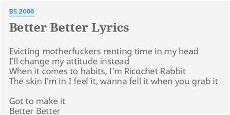 better better better better lyrics